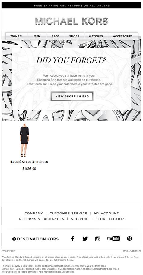 michael kors didnt get confirmation email